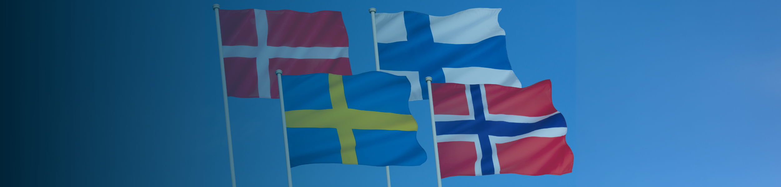 Consultants in the Nordics – flags of Denmark, Sweden, Norway and Finland